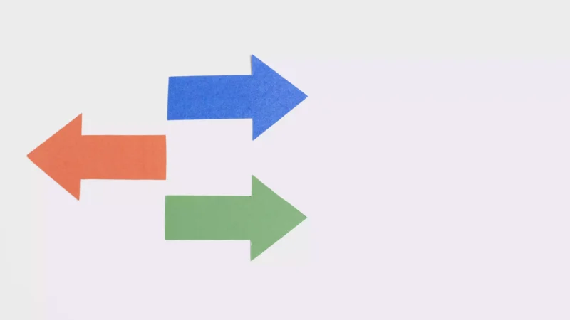 colourful arrows white background